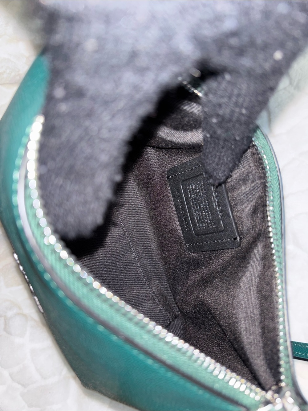 Coach Zip Tote Crossbody Bag Emerald Green - Picture 5 of 14